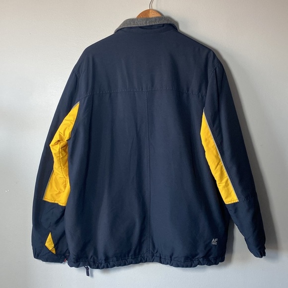 Abercrombie Vintage AF Performance Ski Jacket Mens Medium Blue Yellow Heavy Coat - Picture 14 of 17